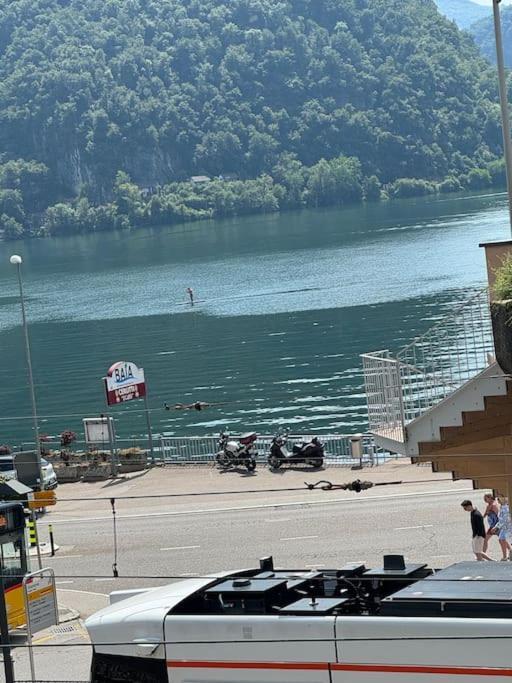 Neue Gartenwohnung Mit Sicht Auf Den Luganersee Ponte Tresa Exterior foto